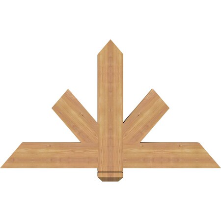 Ekena Millwork Kennewick Timber Gable Bracket, Western Red Cedar, 48"W x 28"H x 3 1/2"D x 5 1/2"F, 14/12 Pitch GBW048X28X0406KEN00SWR
